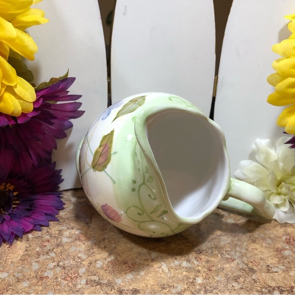 Vintage Hand Painted Creamer "Evelyn" Flowers & Berries By Tracy Porter - Picture 6 of 8